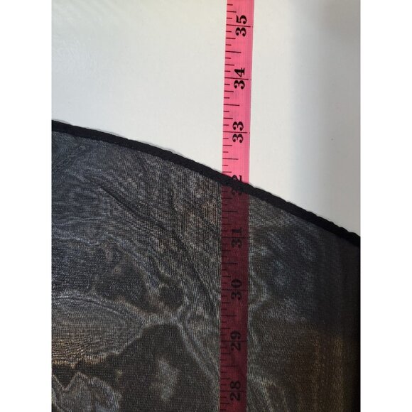 Lane Bryant Black Metallic Gold Striped High Low Tank Cross Back Sz 18/20 - Picture 9 of 9